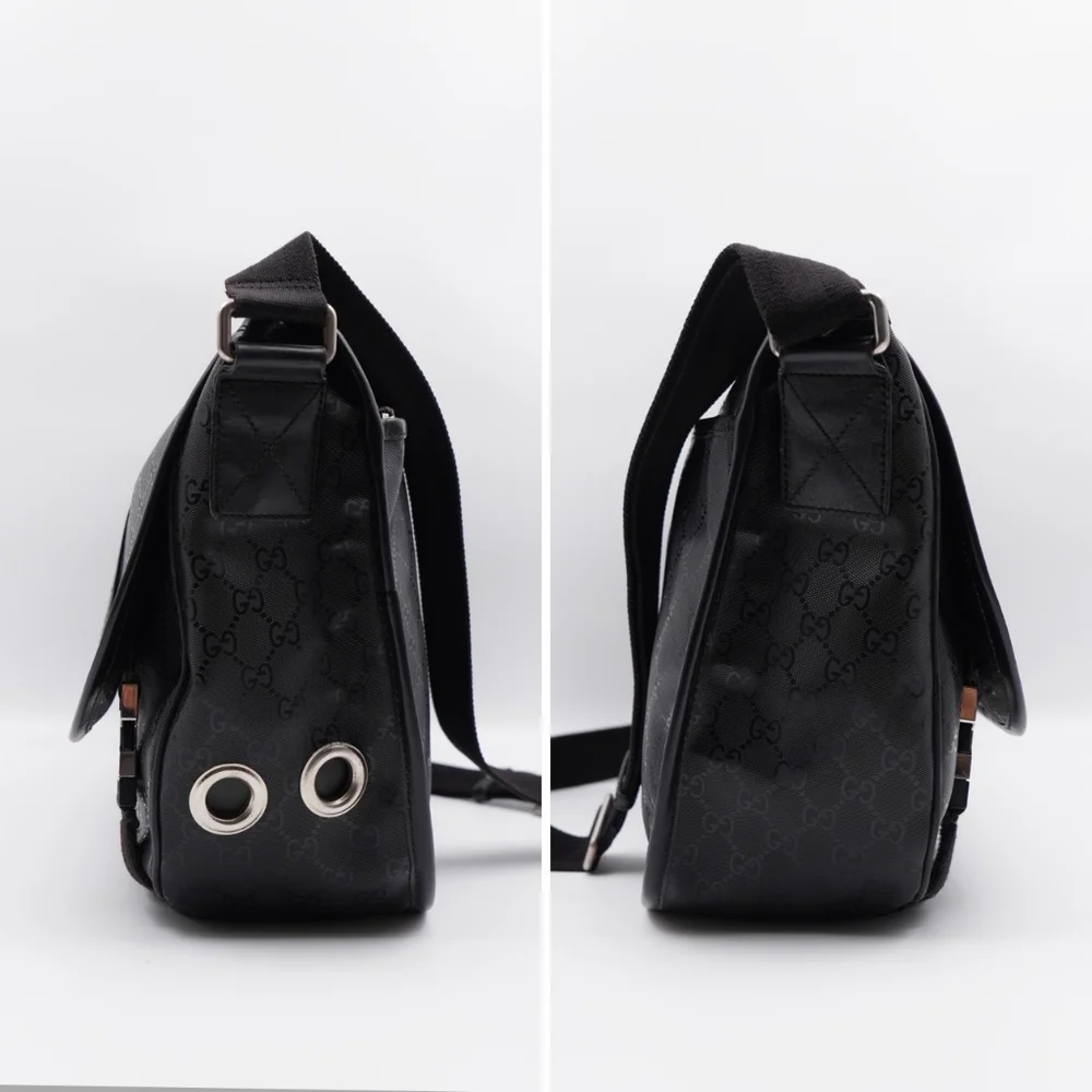 ❌️❌️SOLd❌️❌️CB09 ❤️ Gucci GG 500 Web Double Buckle Messenger Bag